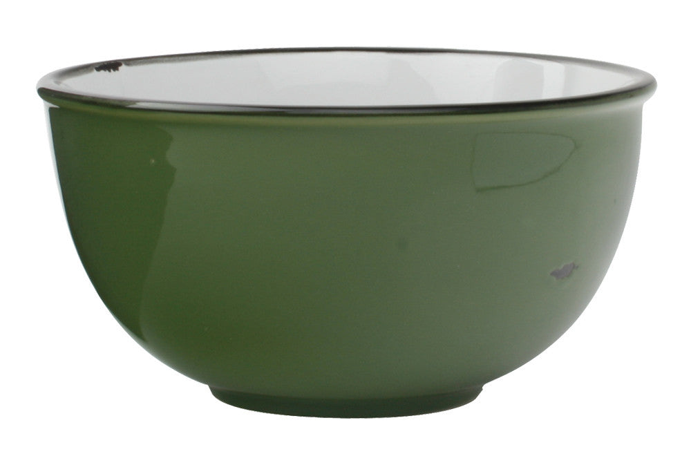 Tinware Tall Bowl Green