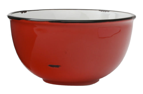 Tinware Tall Bowl in Red