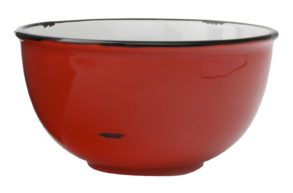 Tinware Tall Bowl in Red