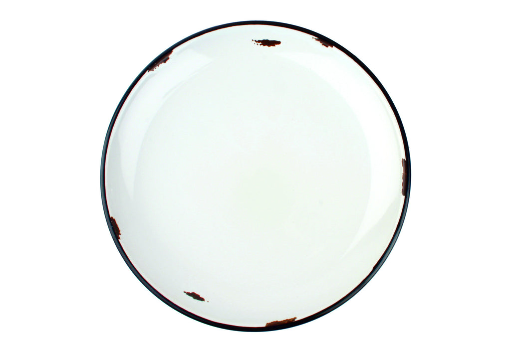 Tinware Dinner Plate in Red