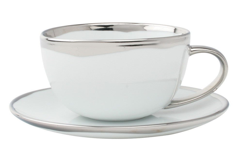 Dauville Cup & Saucer in Platinum