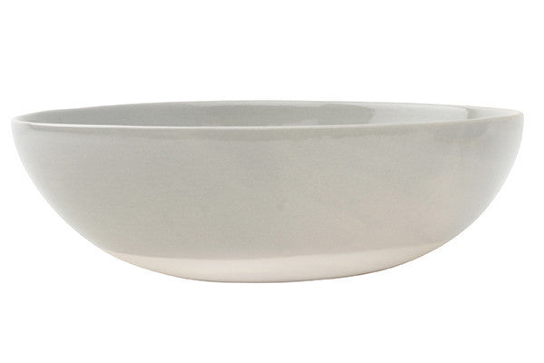 Shell Bisque Round Serving Bowl in Grey