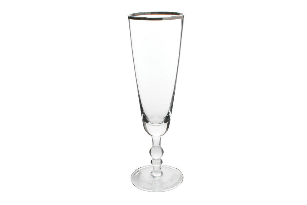 Camden Champagne Flute with Platinum Rim