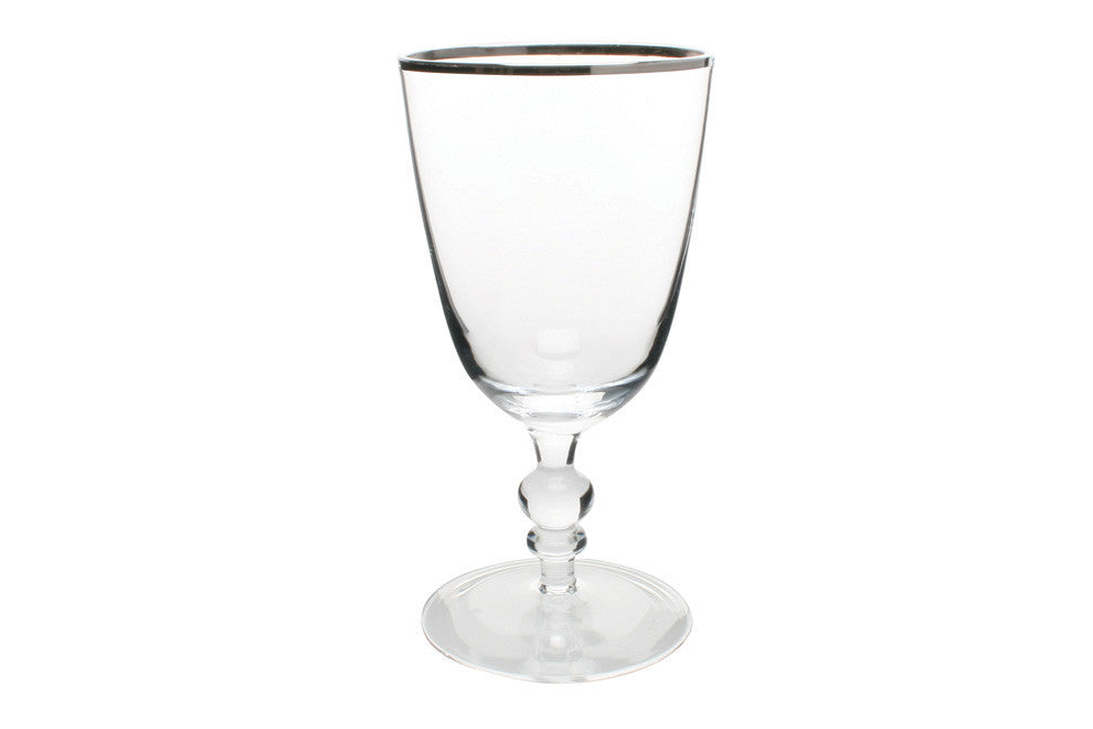 Willow Wine Goblet with Platinum Rim